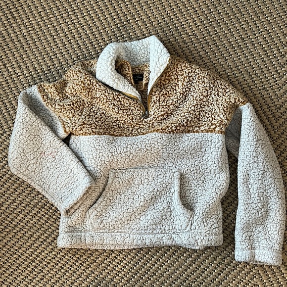 Half Zip Fuzzy Sweater - Picture 1 of 3